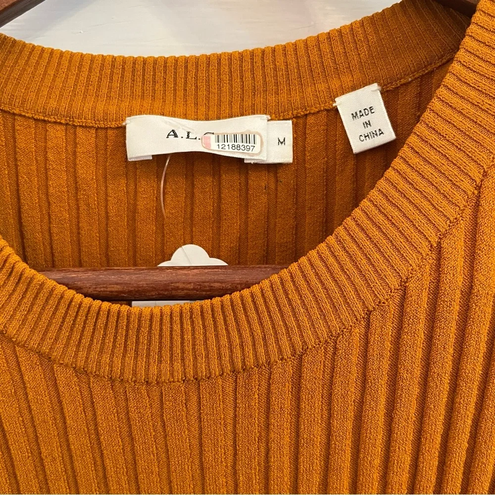 ALC Asymmetric ribbed dress - Picture 2 of 3